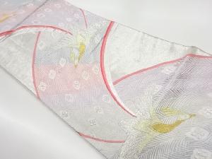 リサイクル　孔雀模様織出し袋帯